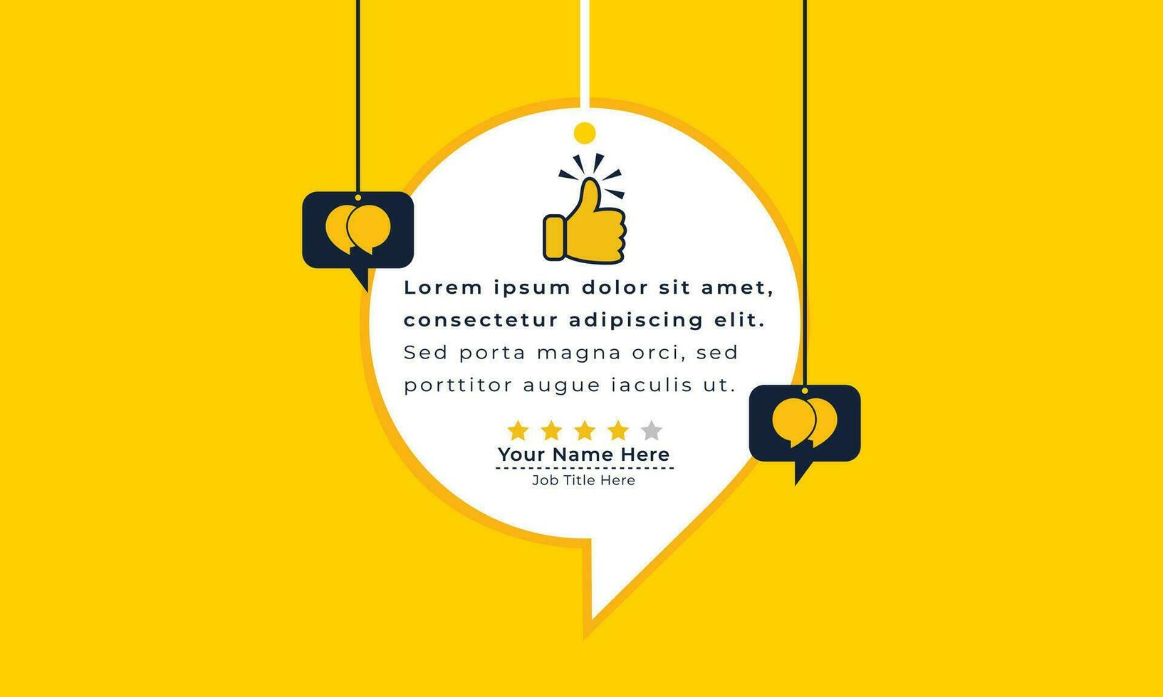 Client Or Customer Service Feedback Review Post Design Template vector