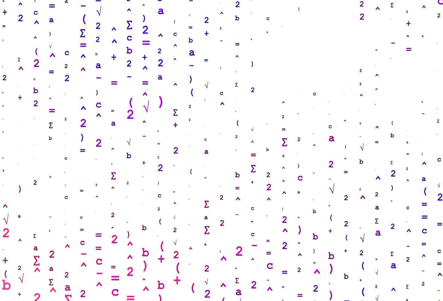 Light Purple vector cover with math elements.