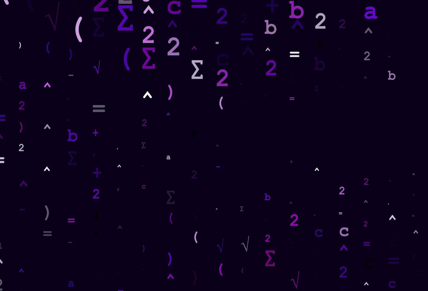 Light Purple vector template with math simbols.