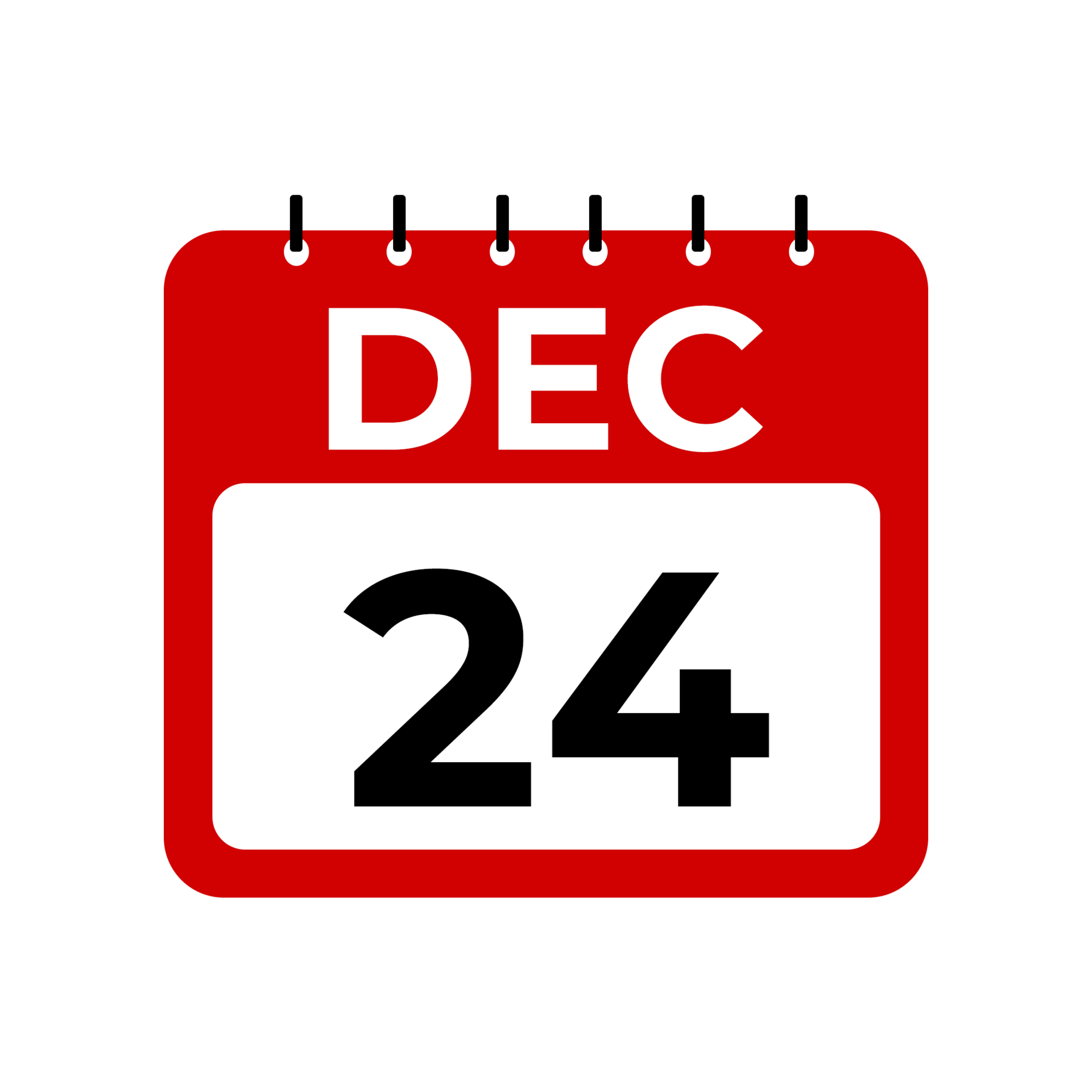 diciembre 24 calendario recordatorio. 24 diciembre diario calendario