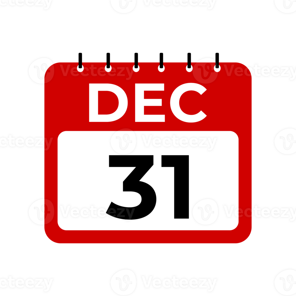 Dezember 31 Kalender Erinnerung. 31 Dezember Täglich Kalender Symbol Vorlage. Kalender 31 Dezember Symbol Design Vorlage png