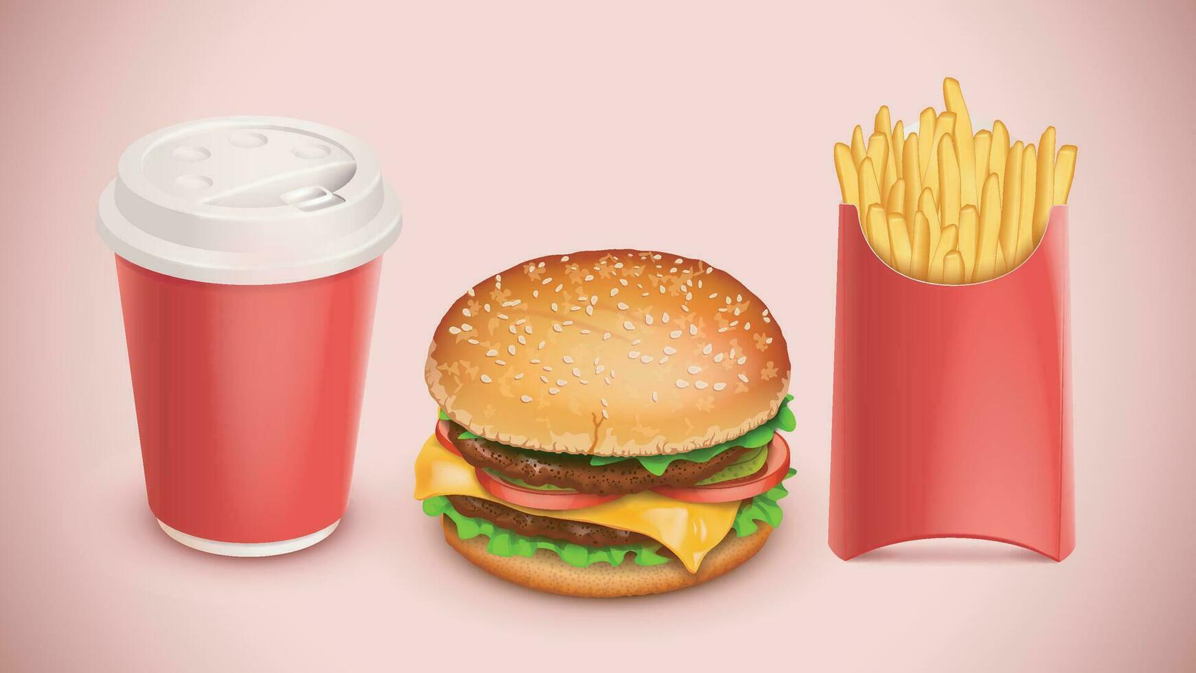 food in set vector