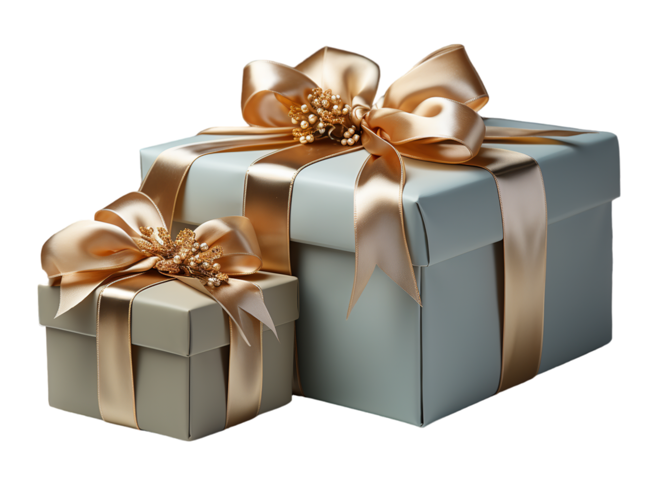 celebration gift box decoration isolated on transparent background, generative ai png