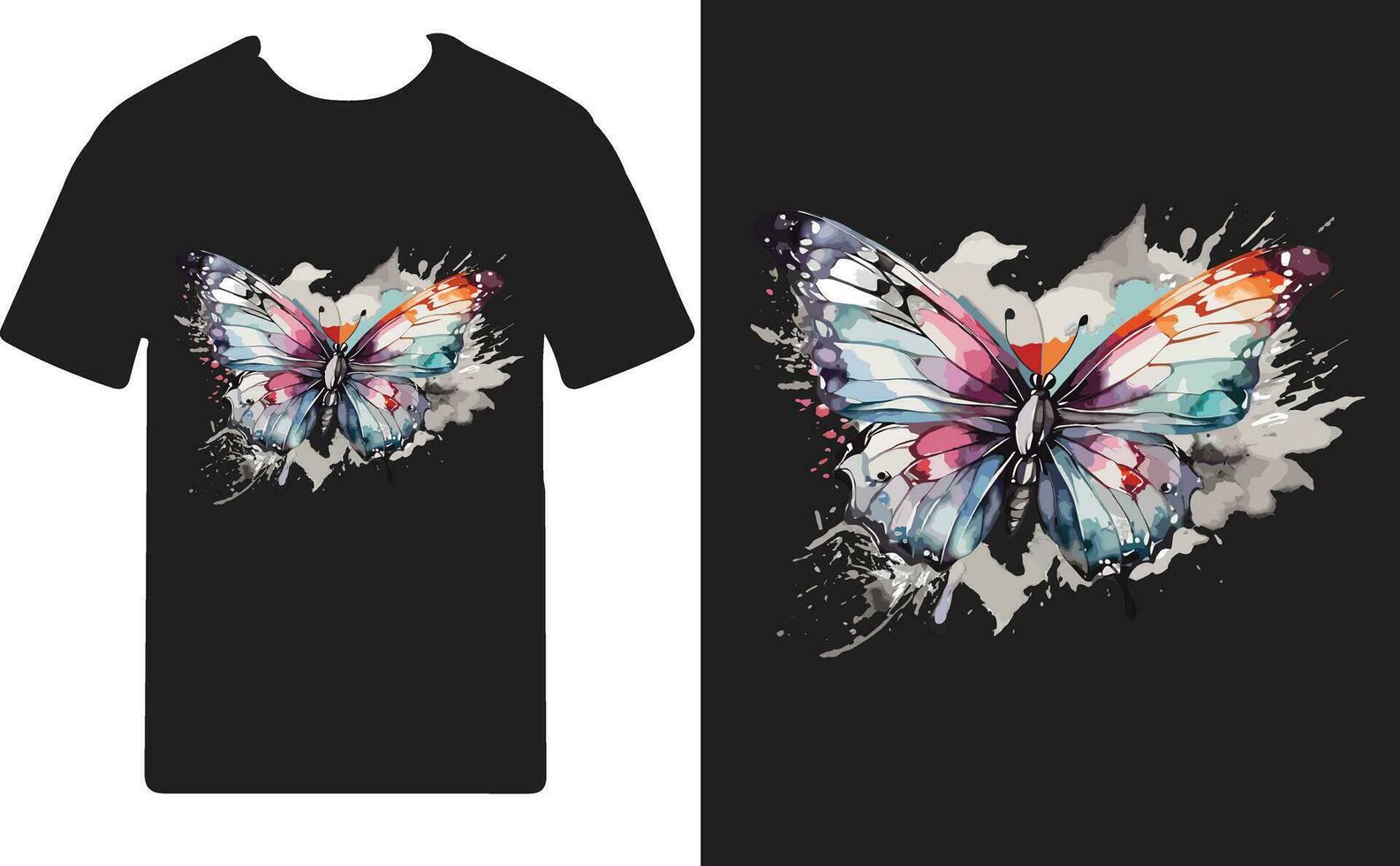 Butterfly T shirt vector design