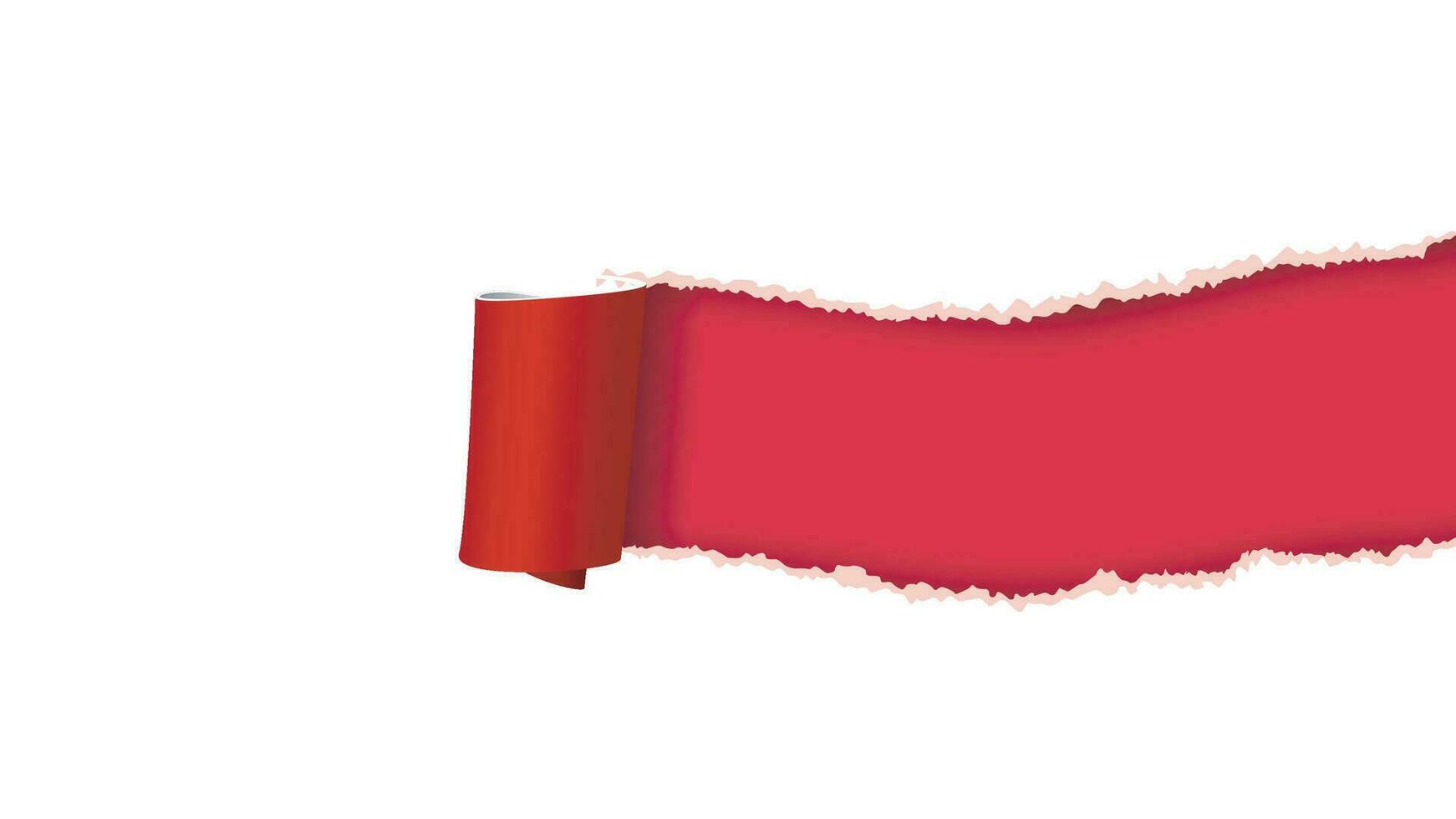 paper torned red vector