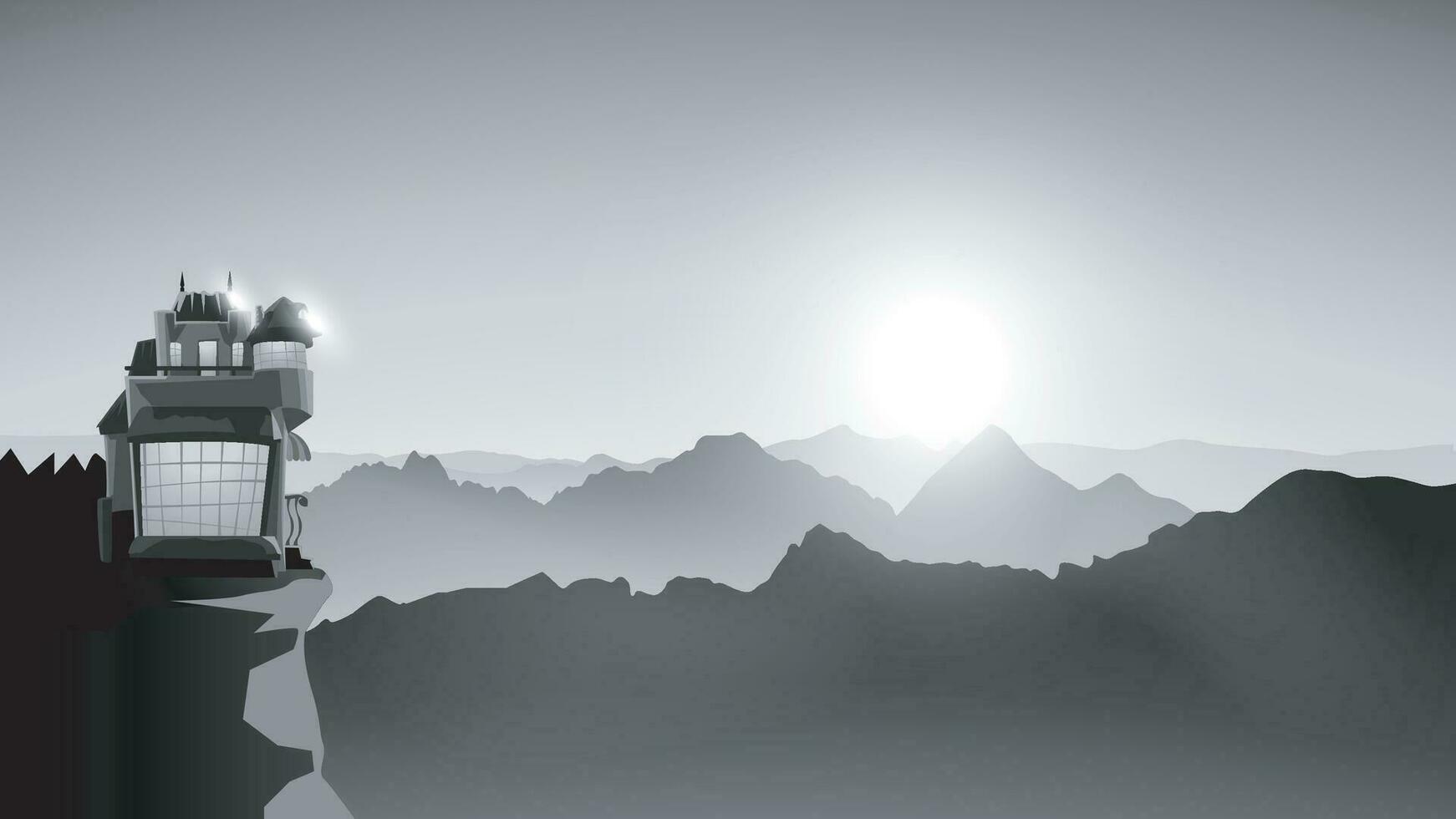 grey color landscape vector