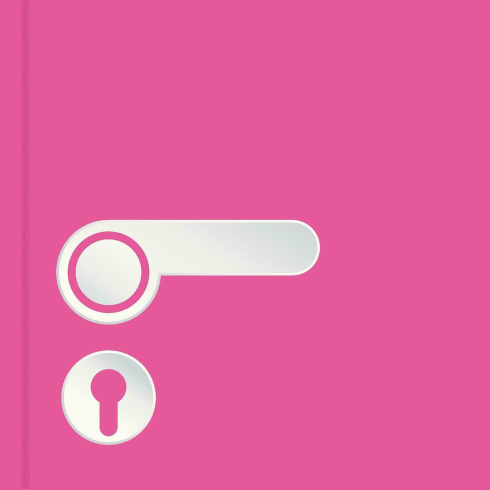 paper lock pink vector