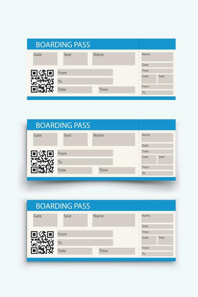 boarding pass ticket vector