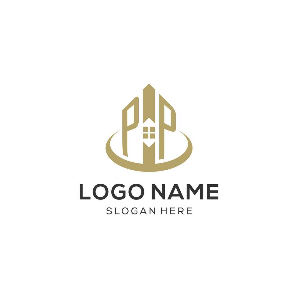 inicial páginas logo con creativo casa icono, moderno y profesional real inmuebles logo diseño vector