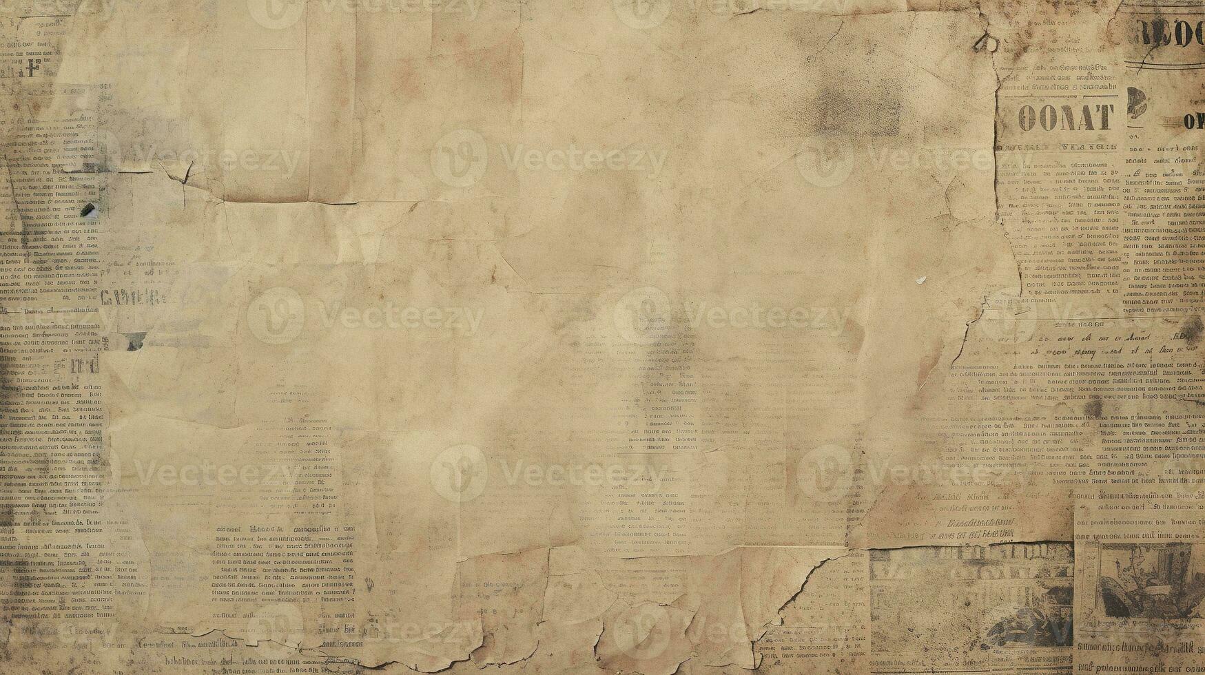 Realistic Photo of Newspaper Paper Grunge Vintage Old Aged Texture Background