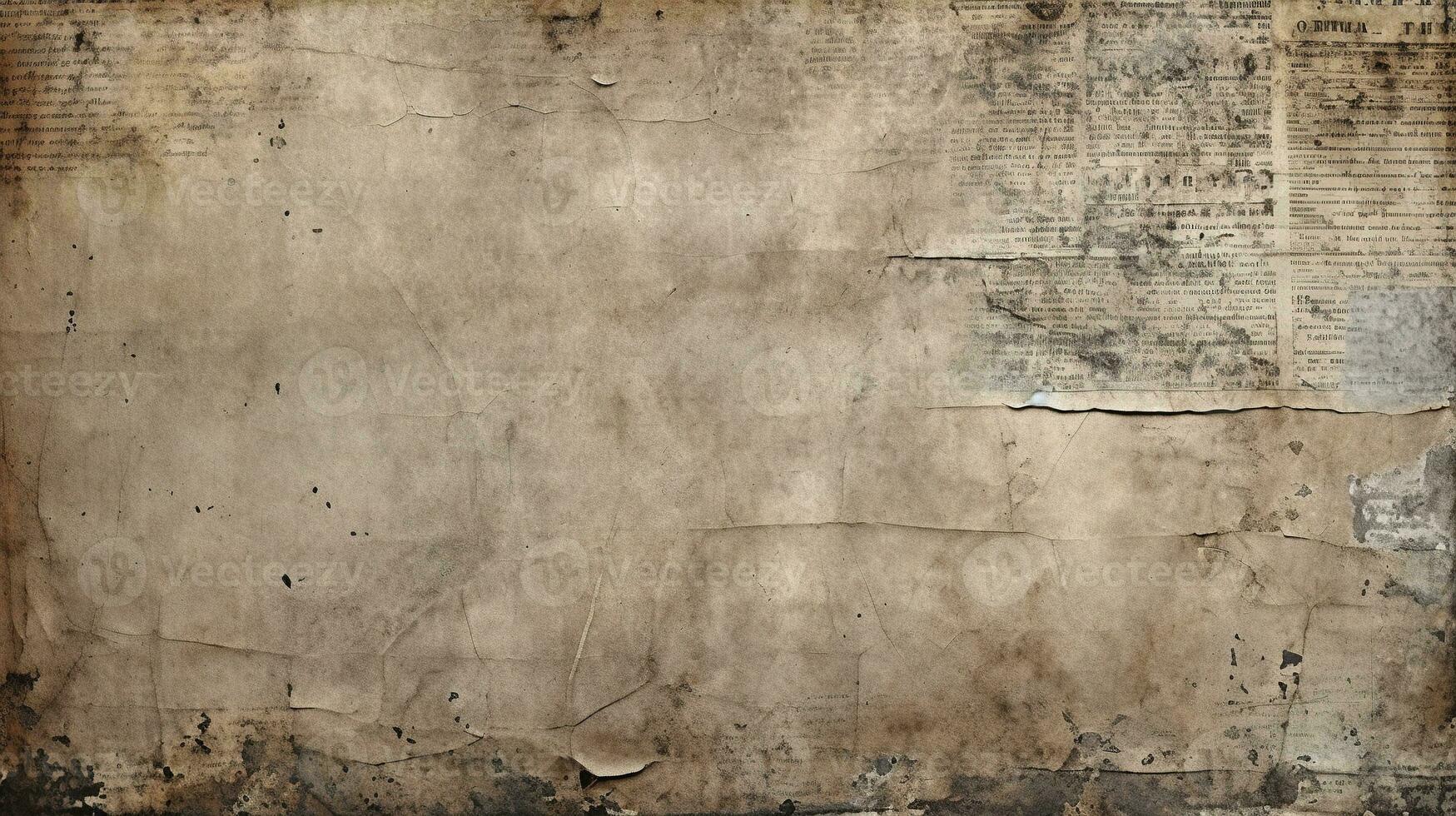 Realistic Photo of Newspaper Paper Grunge Vintage Old Aged Texture Background