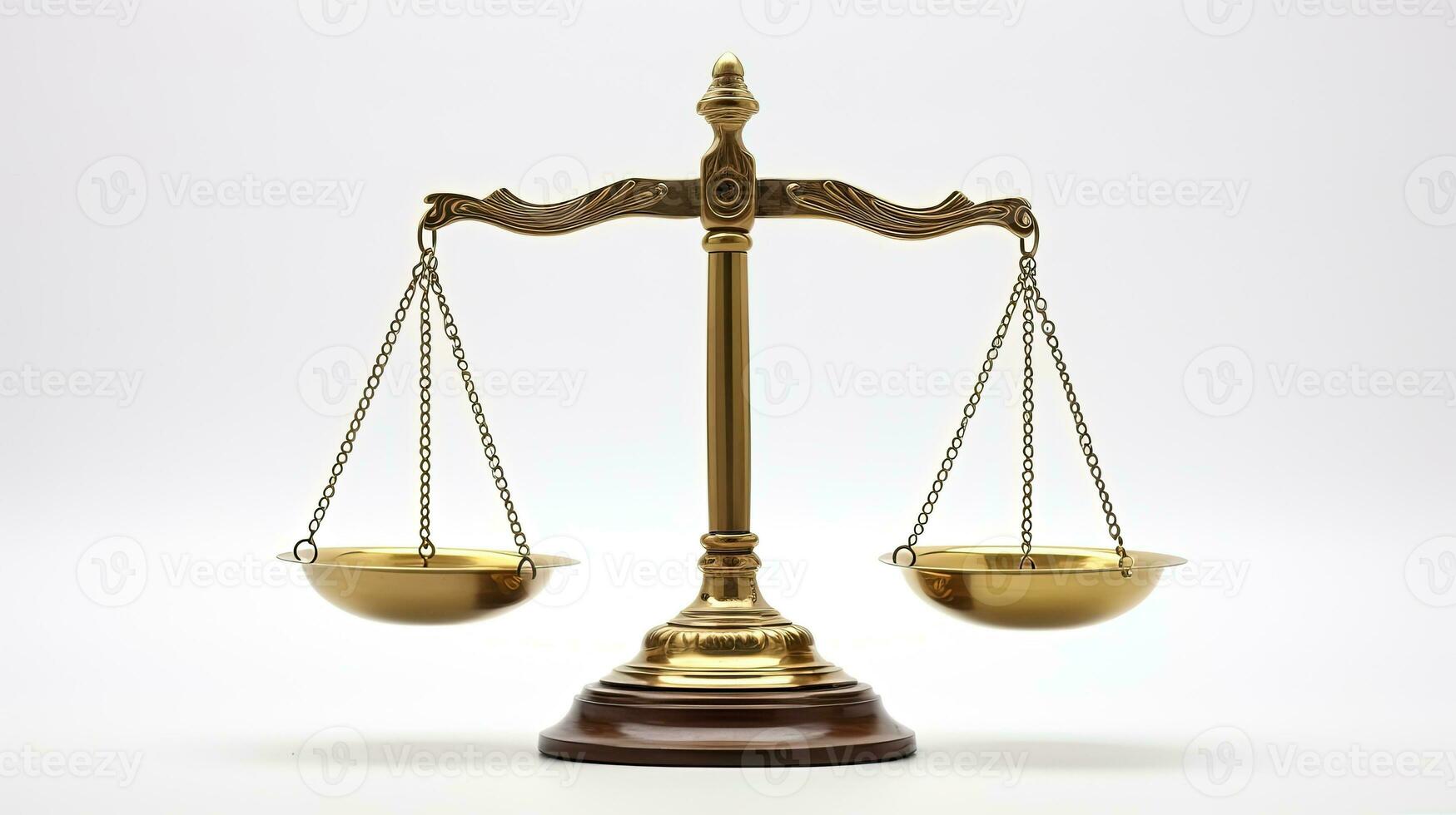 Judicial Scales on the White Background, Law Concept photo