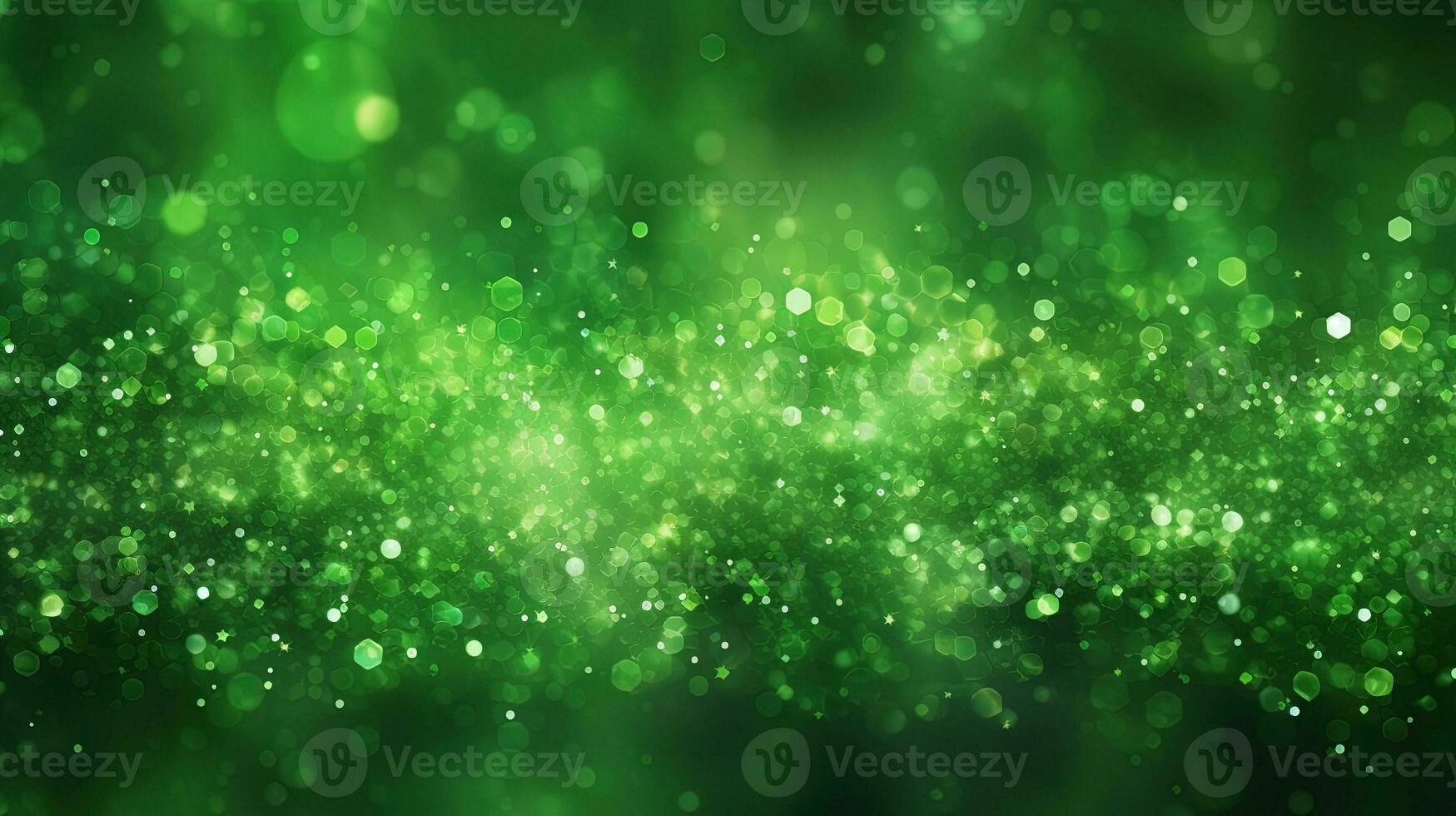 Abstract Bokeh Green Glitter Background photo