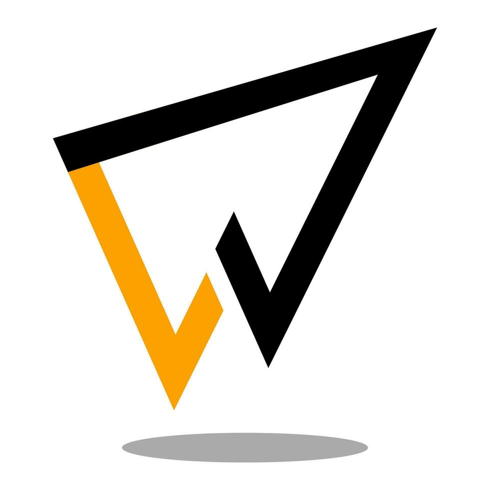 geometrical logo illustrations. black and yellow logo. vector