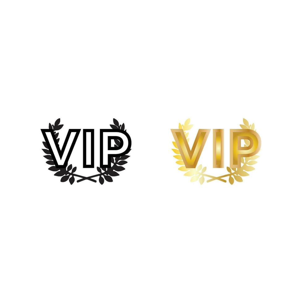 dos VIP íconos en blanco vector