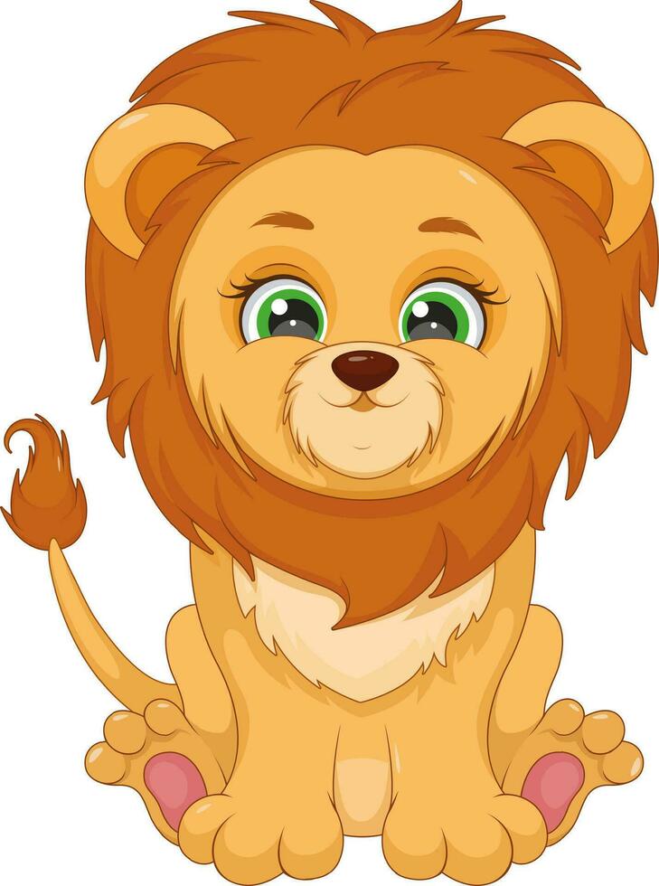 Happy Lion Cub vector