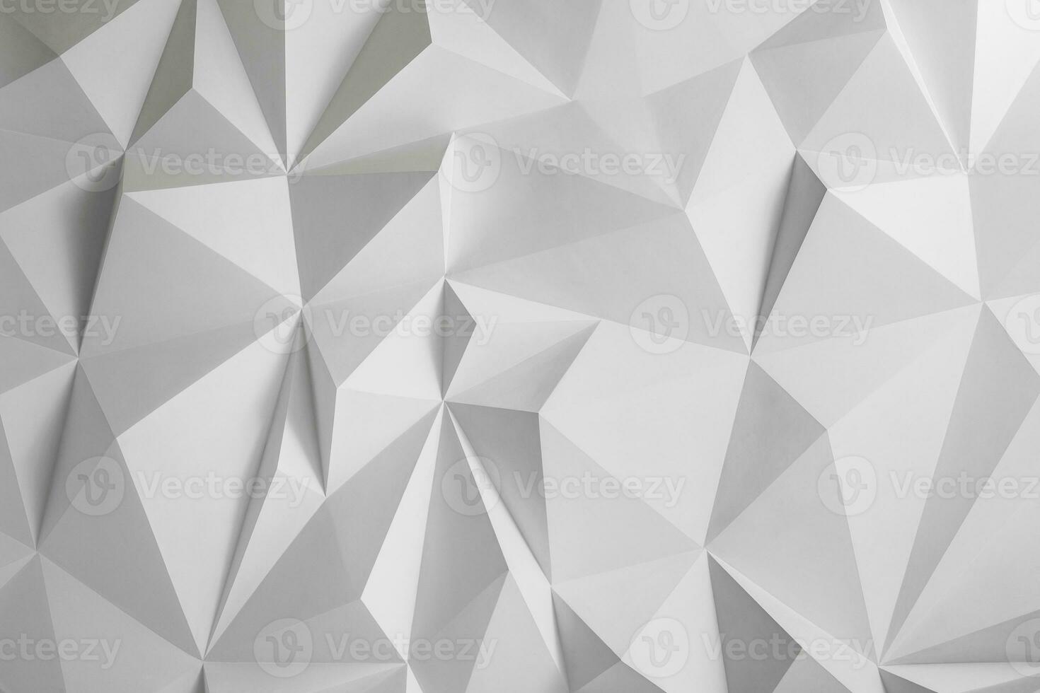 Photo of abstract background of polygons on white background.