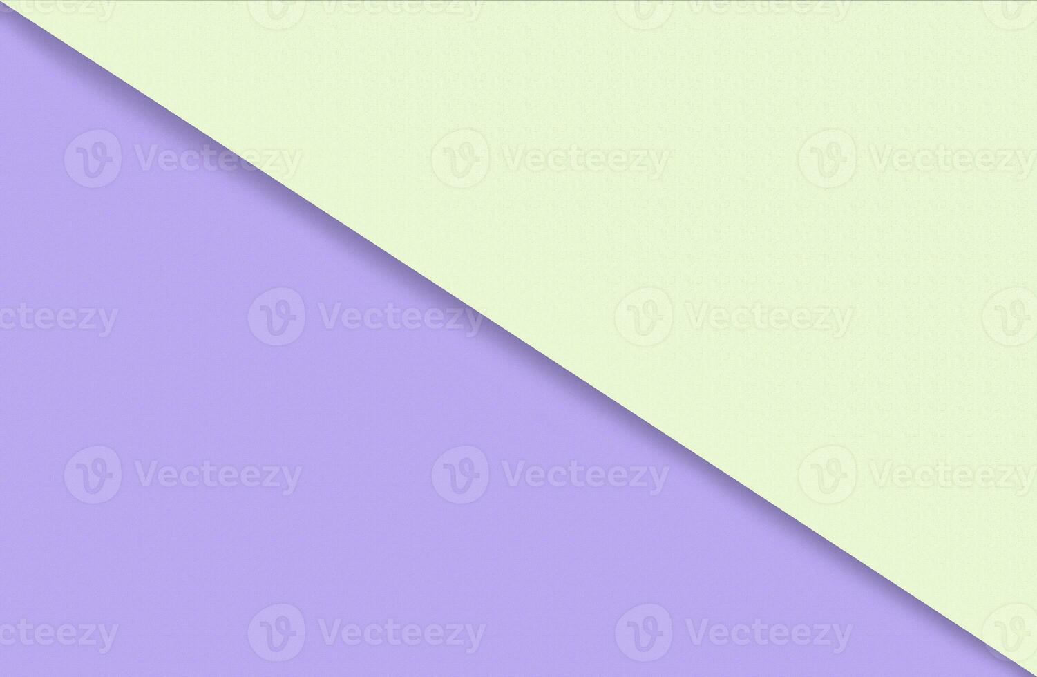 Abstract geometric water color paper background in soft pastel yellow and purple trend colors with diagonal line. photo