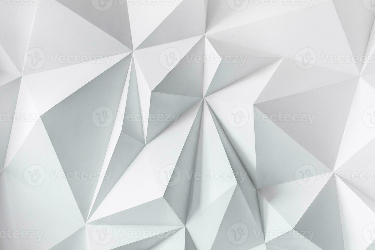 Photo of abstract background of polygons on white background.