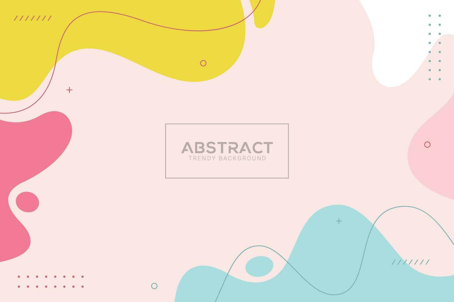 Modern abstract liquid colorful pastel memphis style background vector