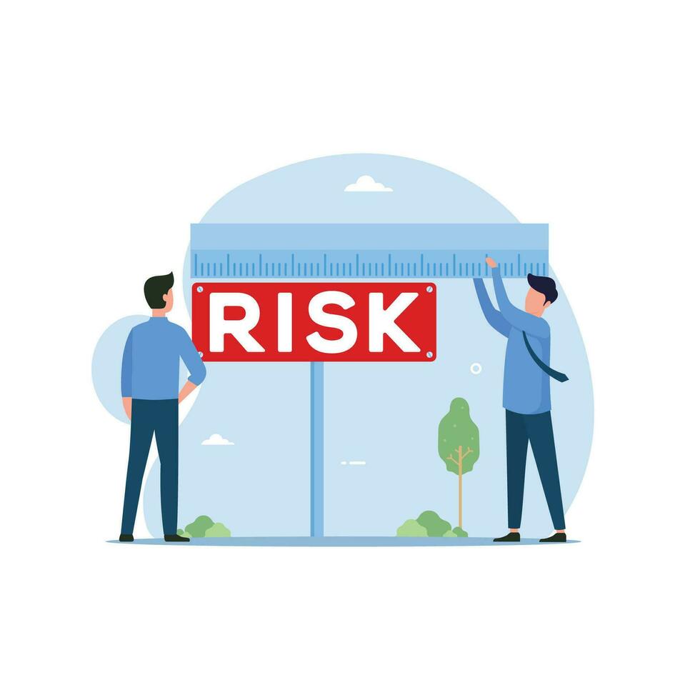 Businessman assess the risks in their business vector