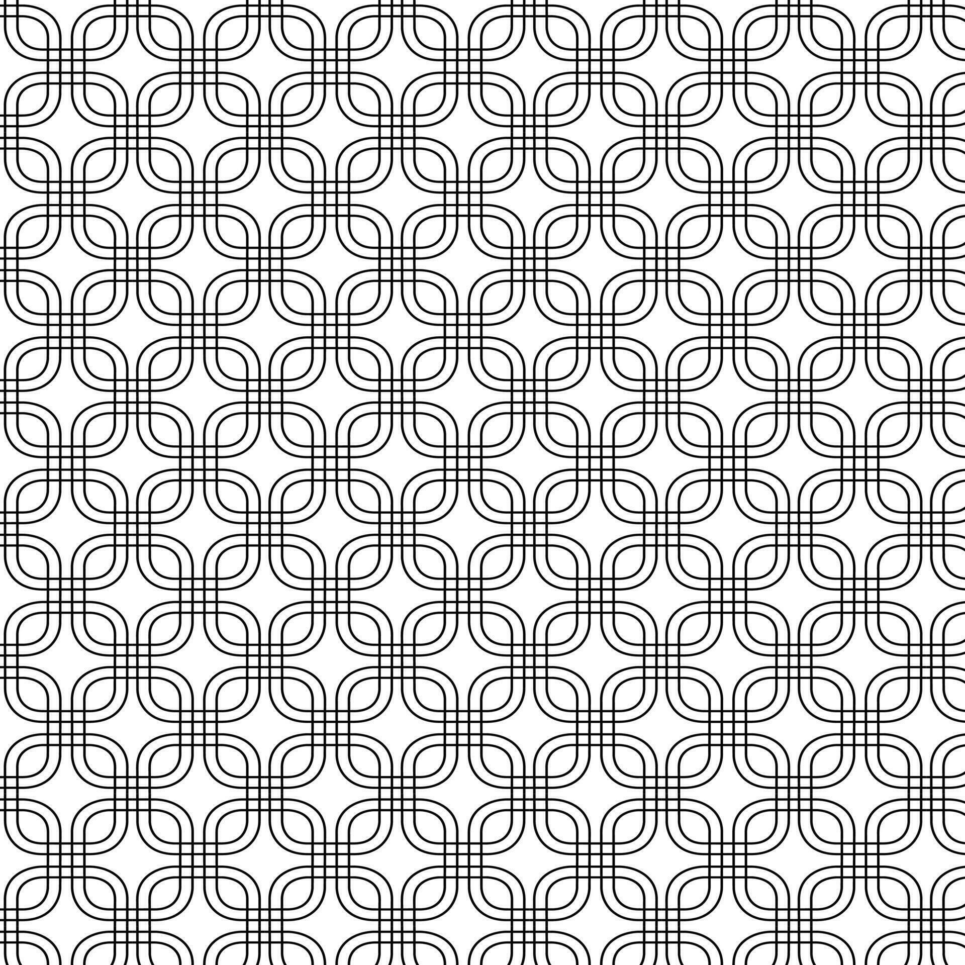 black line interlocking squares vector lattice seamless background