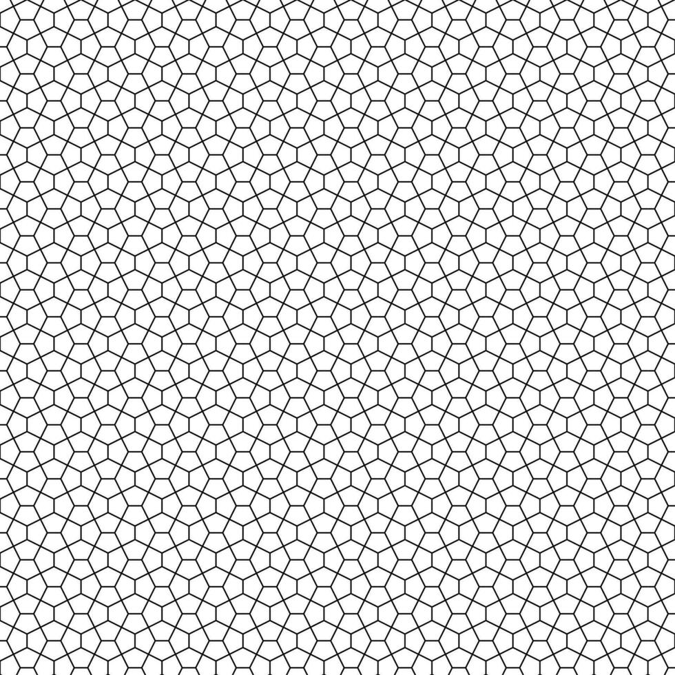 abstract geometric interlocking shapes black line lattice seamless background pattern vector