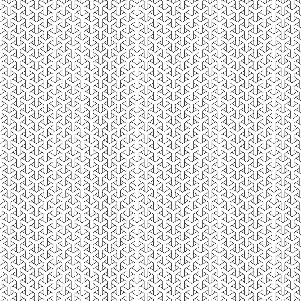 abstract black line interlocking lattice seamless background pattern vector