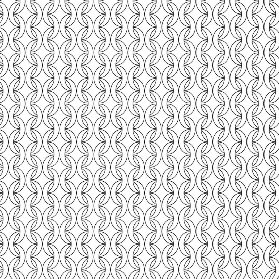 black line interlocking abstract vector seamless background pattern