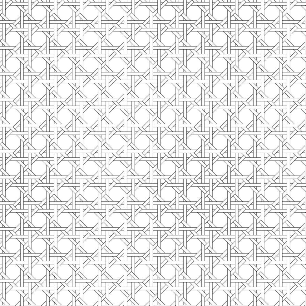 black monoline vector wicker lattice background pattern