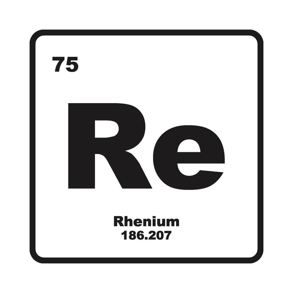 Rhenium element icon vector