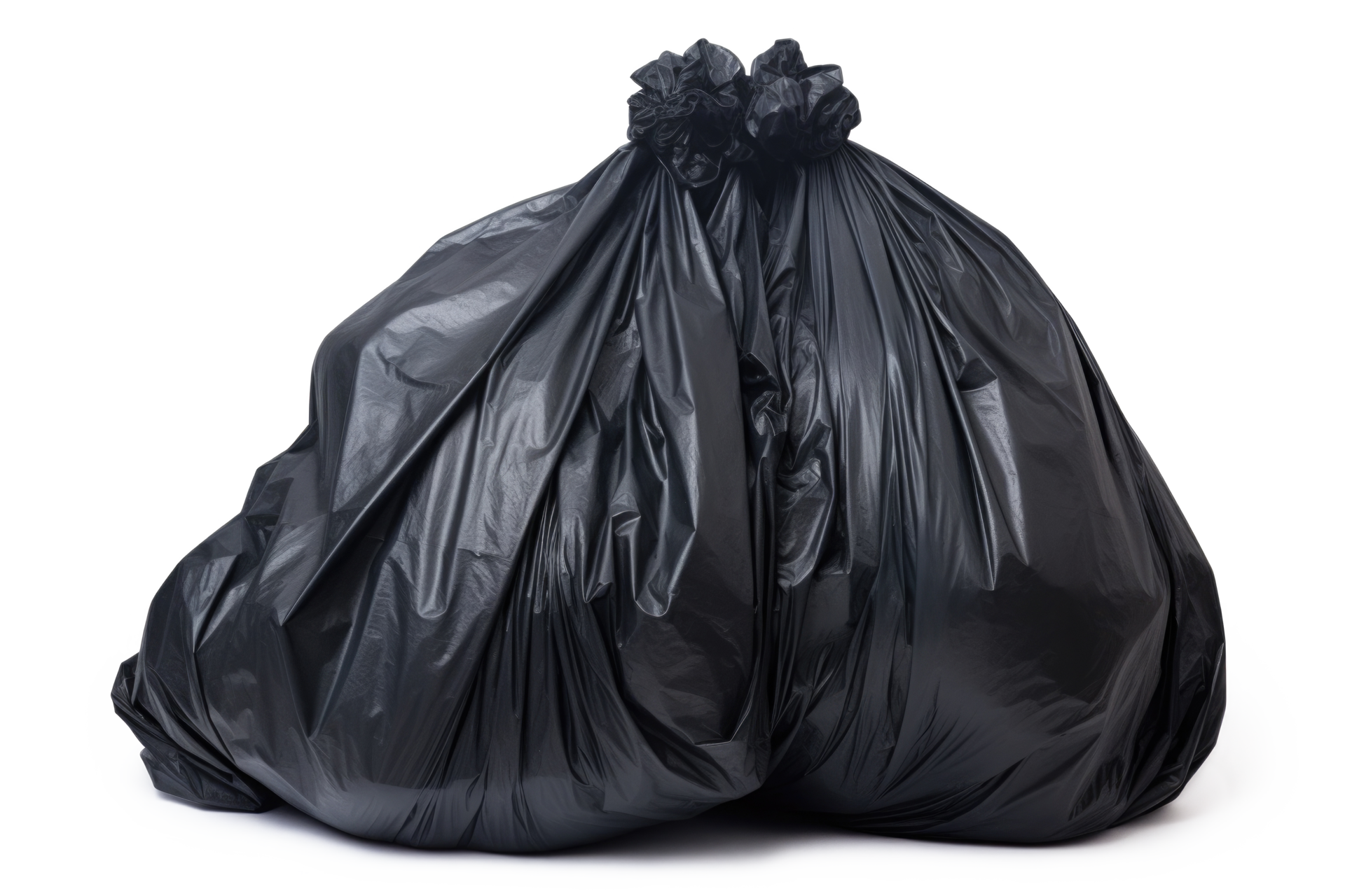 Black garbage bag isolated. Generative AI 34235902 PNG