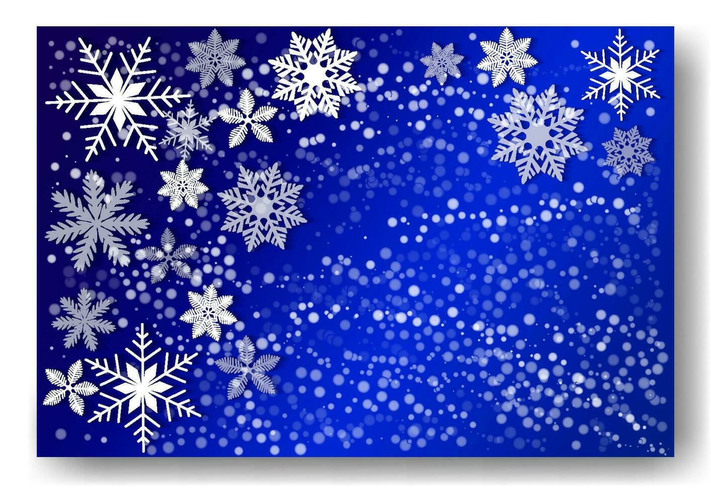 Snowflakes winter background. Holiday silver frost snowflake template, By  WinWin_artlab