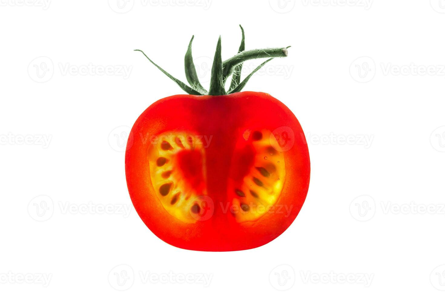tomate rebanada retroiluminado foto