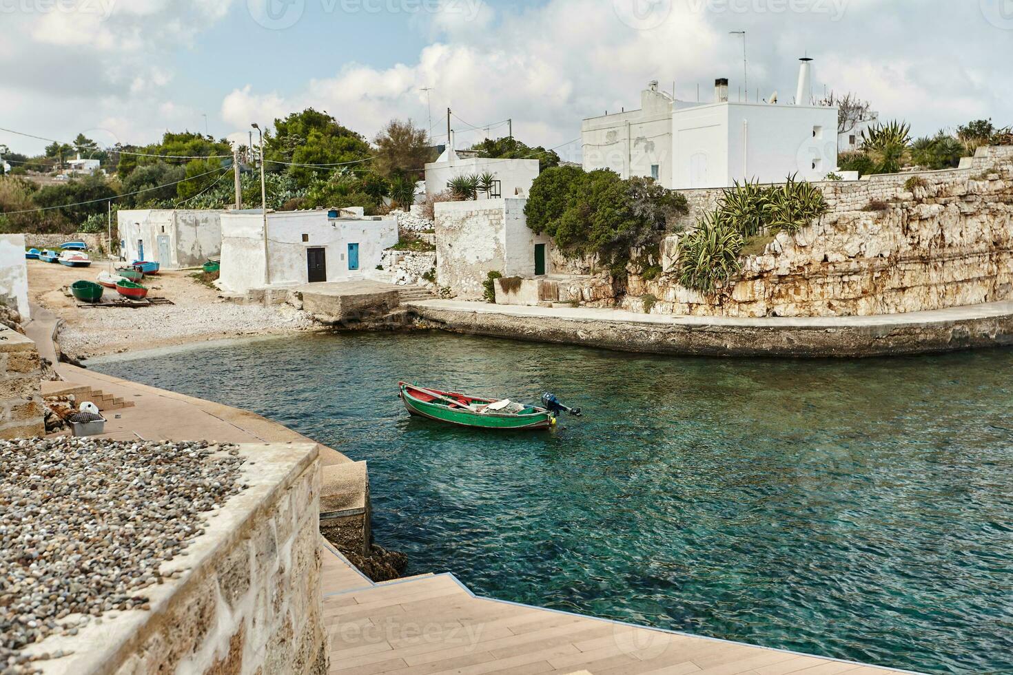 Beautiful scenery of Polignano a Mare, town in the province of Bari, Puglia. photo