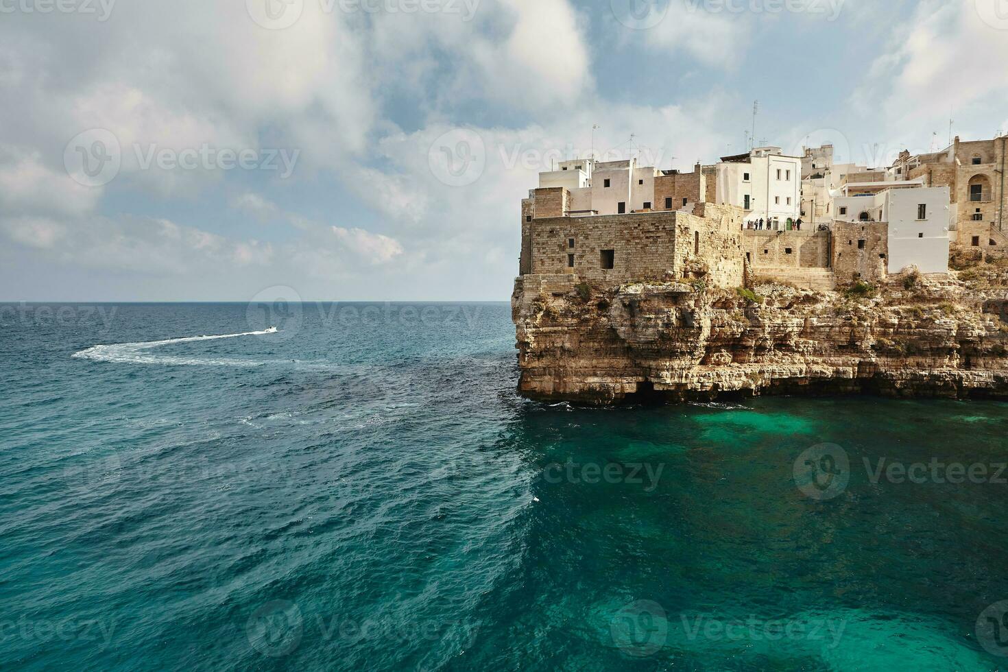 Beautiful scenery of Polignano a Mare, town in the province of Bari, Puglia. photo