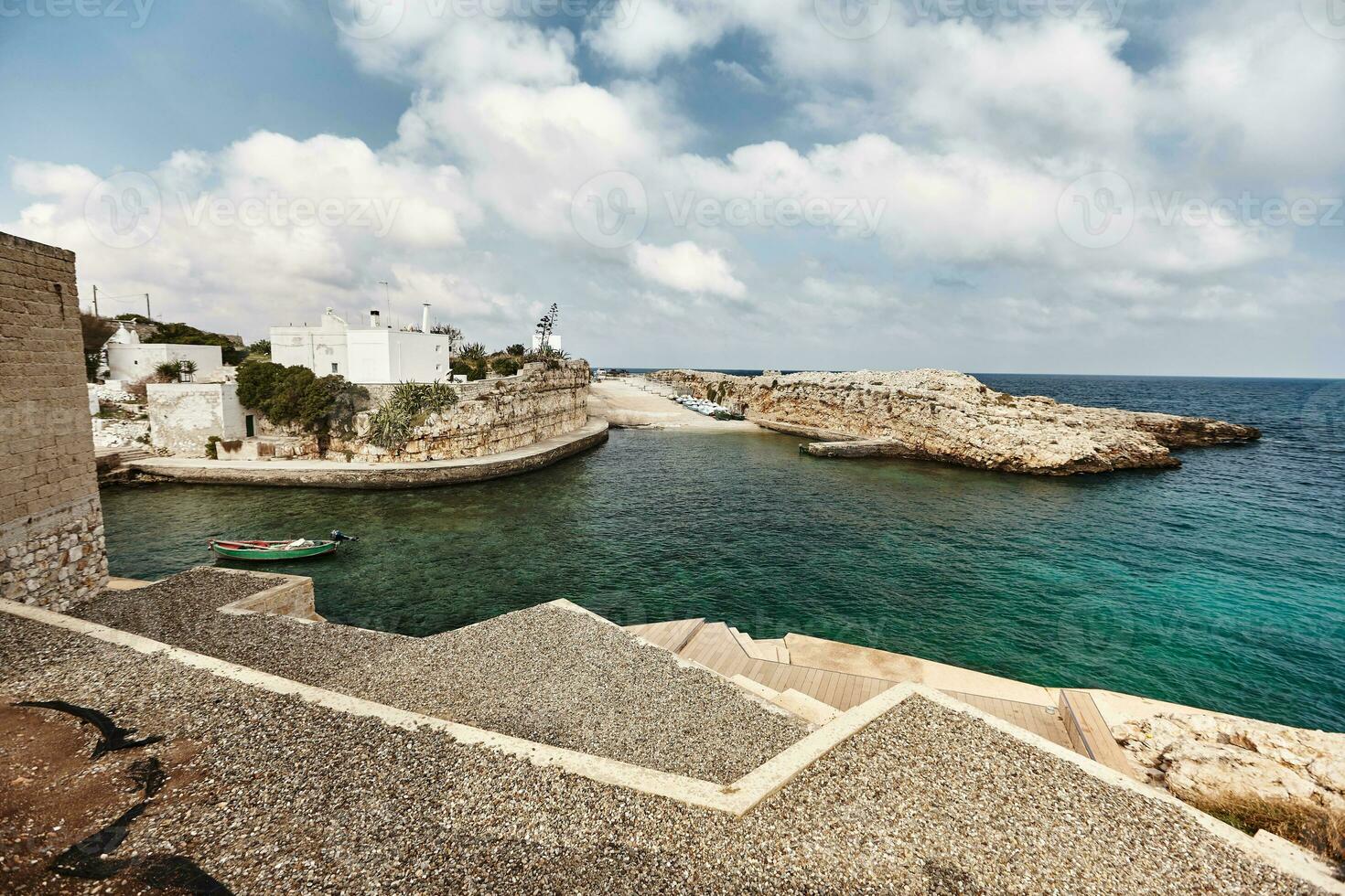 Beautiful scenery of Polignano a Mare, town in the province of Bari, Puglia. photo