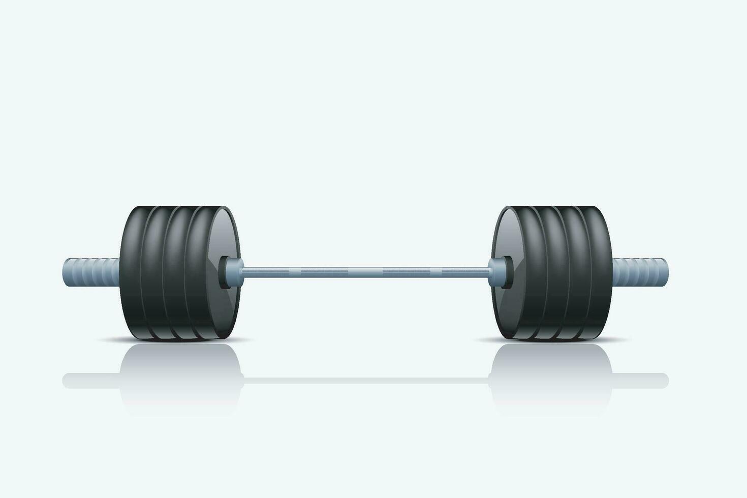 barbell on white vector