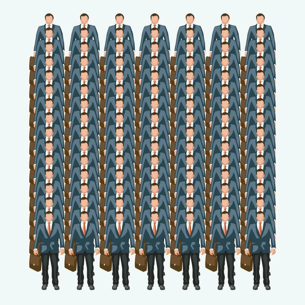 business men crowd vector