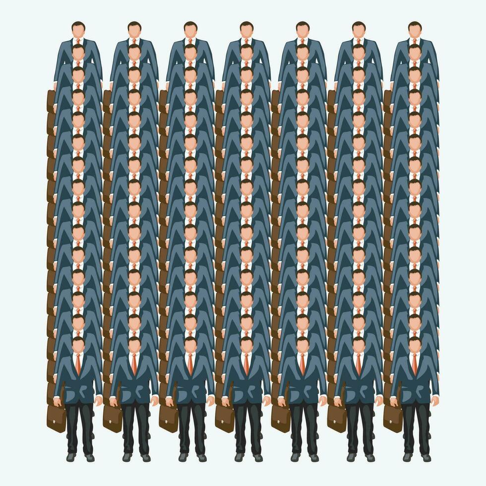 business men crowd vector