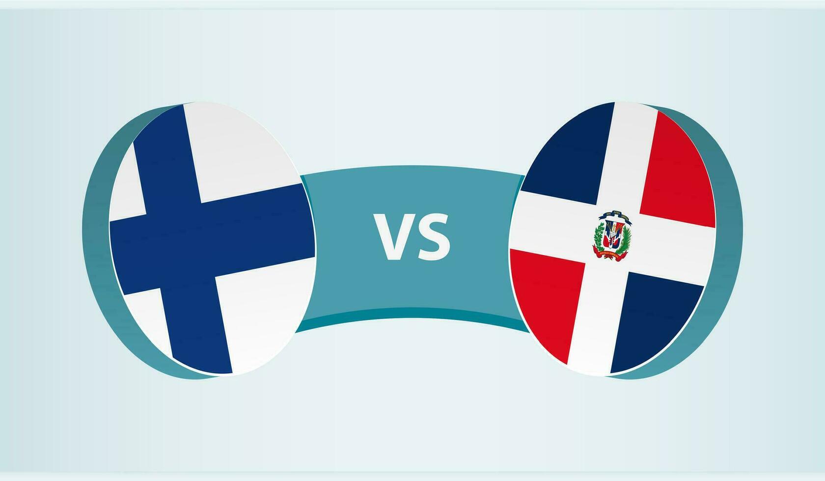 Finland versus Dominican Republic, team sports competition concept. vector