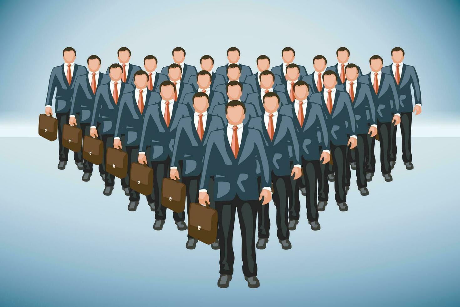 business men crowd vector