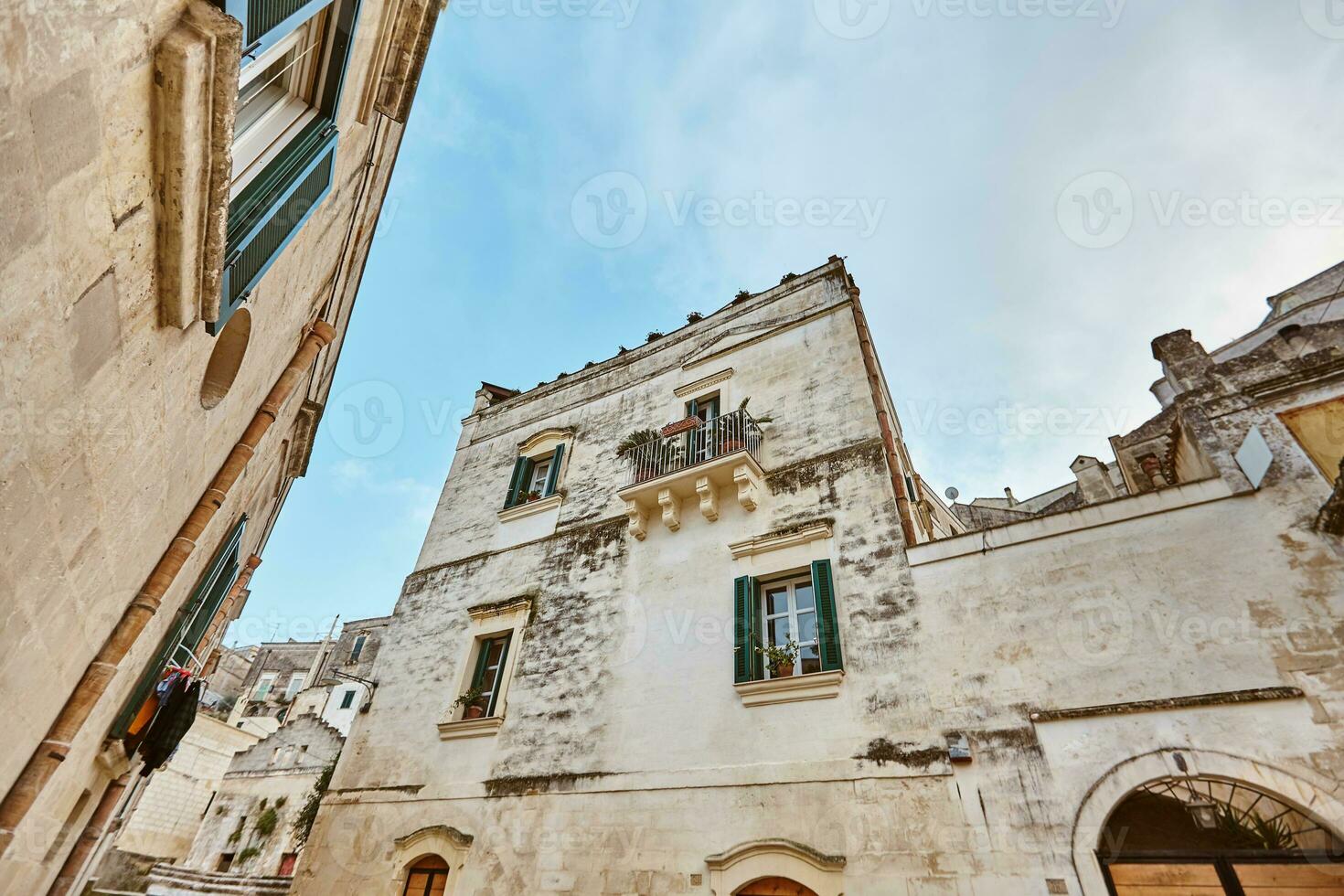 asombroso ver de el antiguo pueblo de matera, del Sur Italia. foto