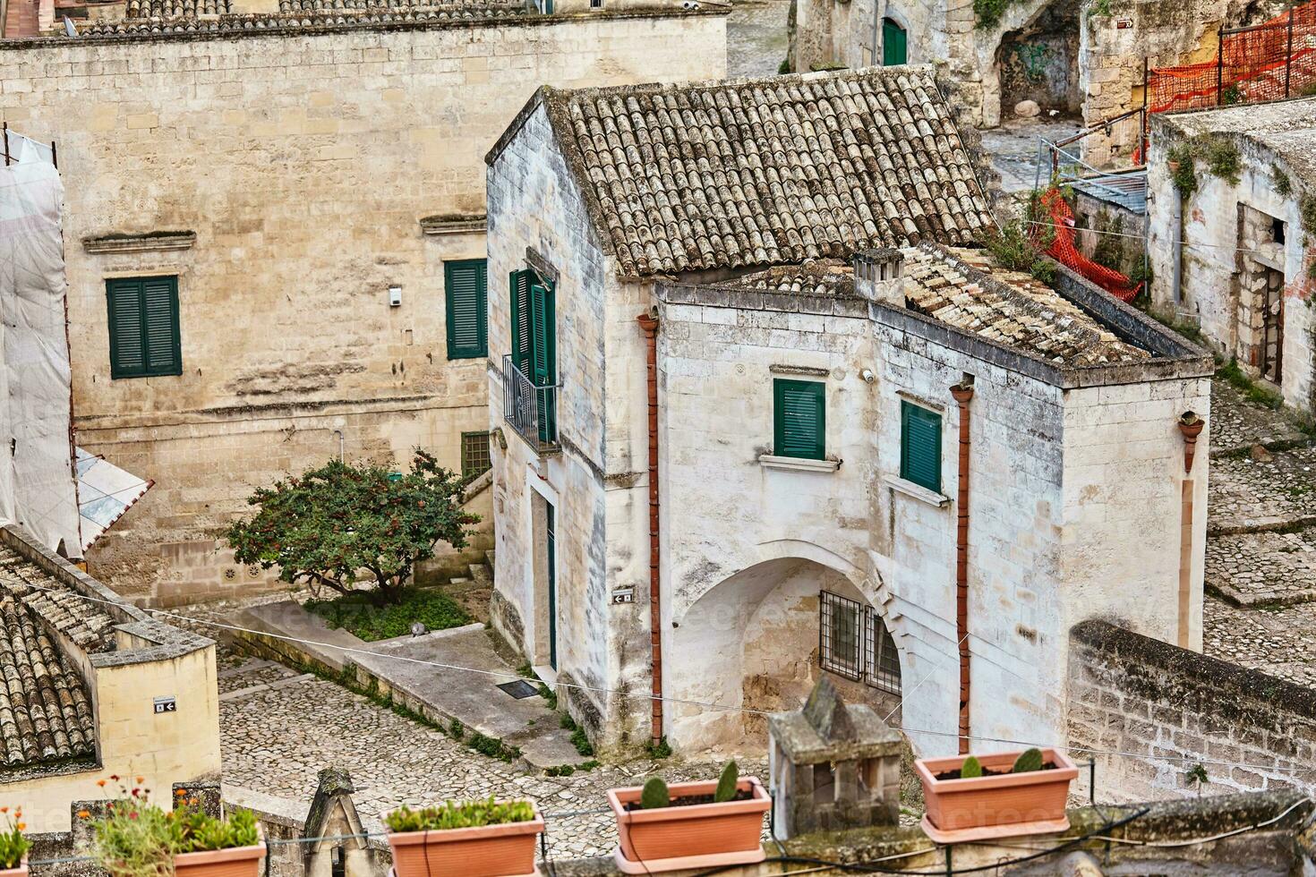 asombroso ver de el antiguo pueblo de matera, del Sur Italia. foto