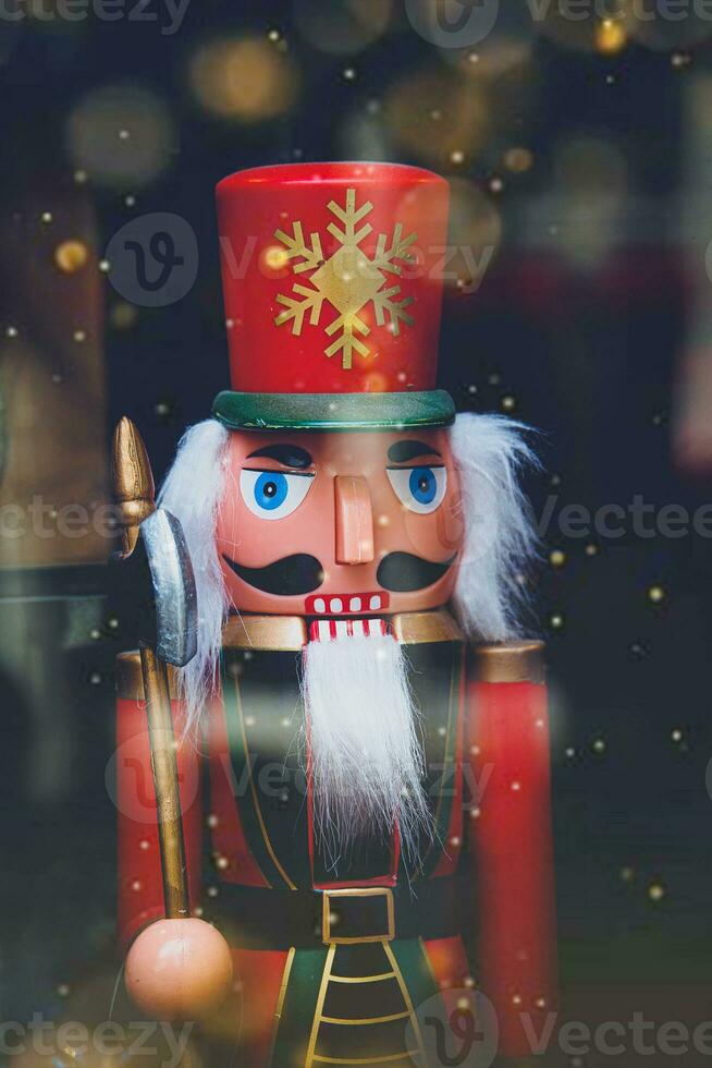 christmas decoration wooden nutcracker photo