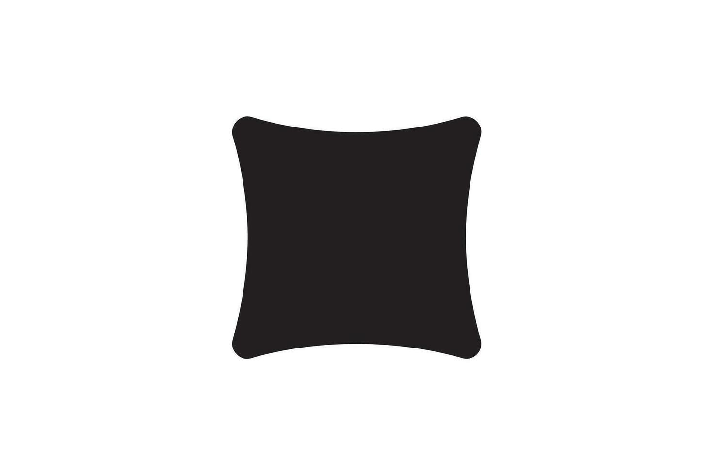 Pillow silhouette black color in white background vector
