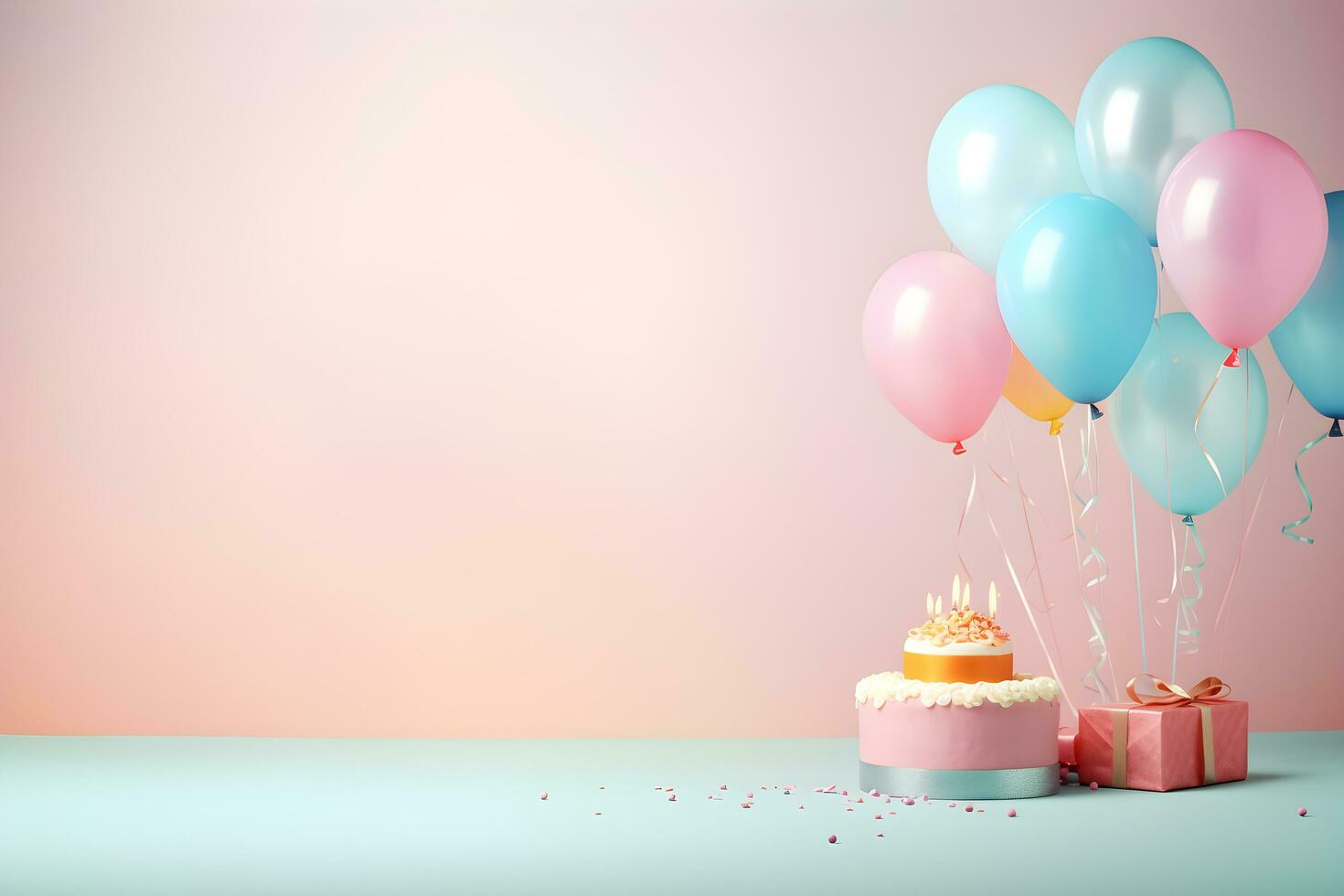 Happy Birthday Background AI Generated photo