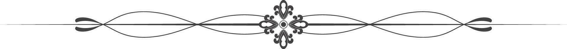 vintage divider Rolled Flower Border Border Decorate Website vector
