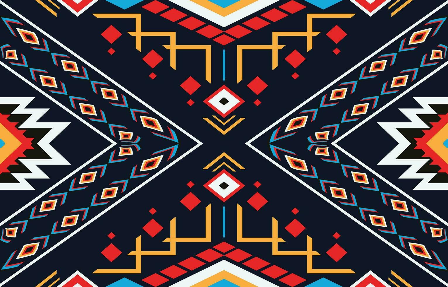 Geometric ethnic oriental pattern traditional Design for background,carpet,wallpaper,clothing,wrapping,Batik,fabric,Vector illustration embroidery style. vector
