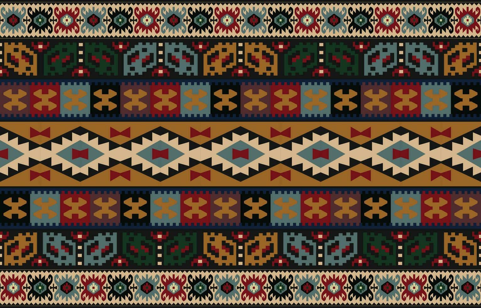 Geometric ethnic oriental pattern traditional Design for background,carpet,wallpaper,clothing,wrapping,Batik,fabric,Vector illustration embroidery style. vector